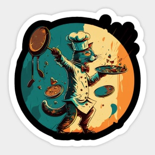 Chef Cat Show off Sticker